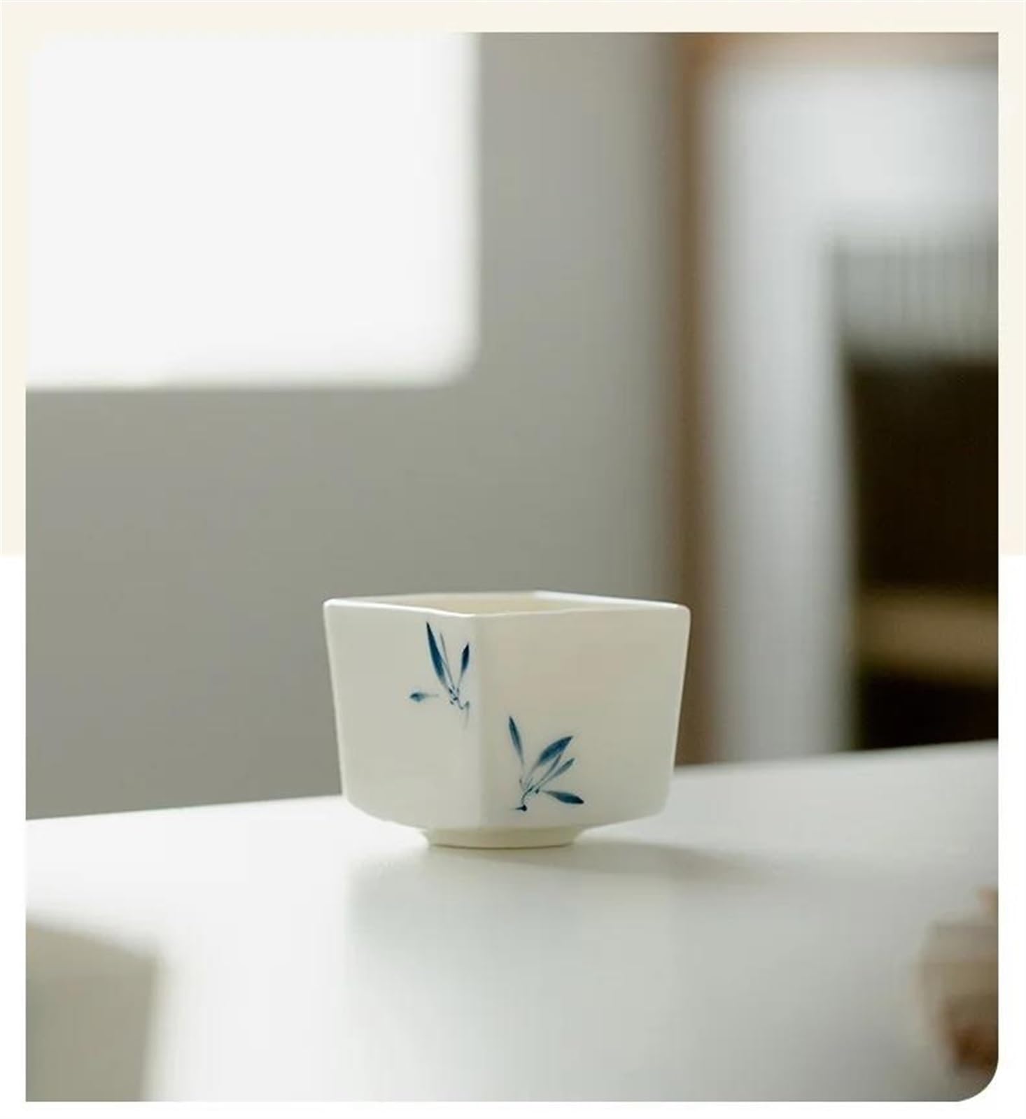Teeservices 2-teilig/Set Kung-Fu-Teeservice 50 ml handbemalte Schmetterlingsorchidee Keramik-Teetasse Weißes Porzellan Quartett-Meistertasse Blütenblatttasse Teeschale Reise-T
