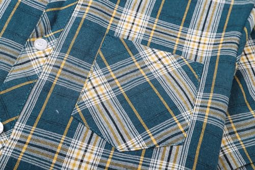Image of SANGTREE Summer Button Down Shirts Cottn Tops for Men Women Boy Girl