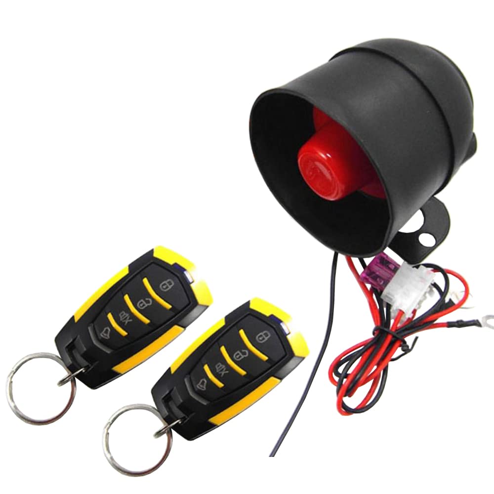 Riloer 12V Allarme auto universale Vibrazioni Sistema antifurto per auto Dispositivo per retrofit elettropneumatico Sistema di chiusura centrale, Accessori di allarme auto Protezione di sicurezza auto