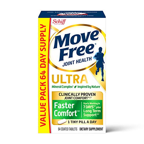 Calcium & Calcium Fructoborate Based Ultra Faster Comfort Tablets Value Pack, Move Free (64 Count in A Box), Joint Health Supplement That Provides Clinically Proven Joint Comfort in 1 Tiny Pill