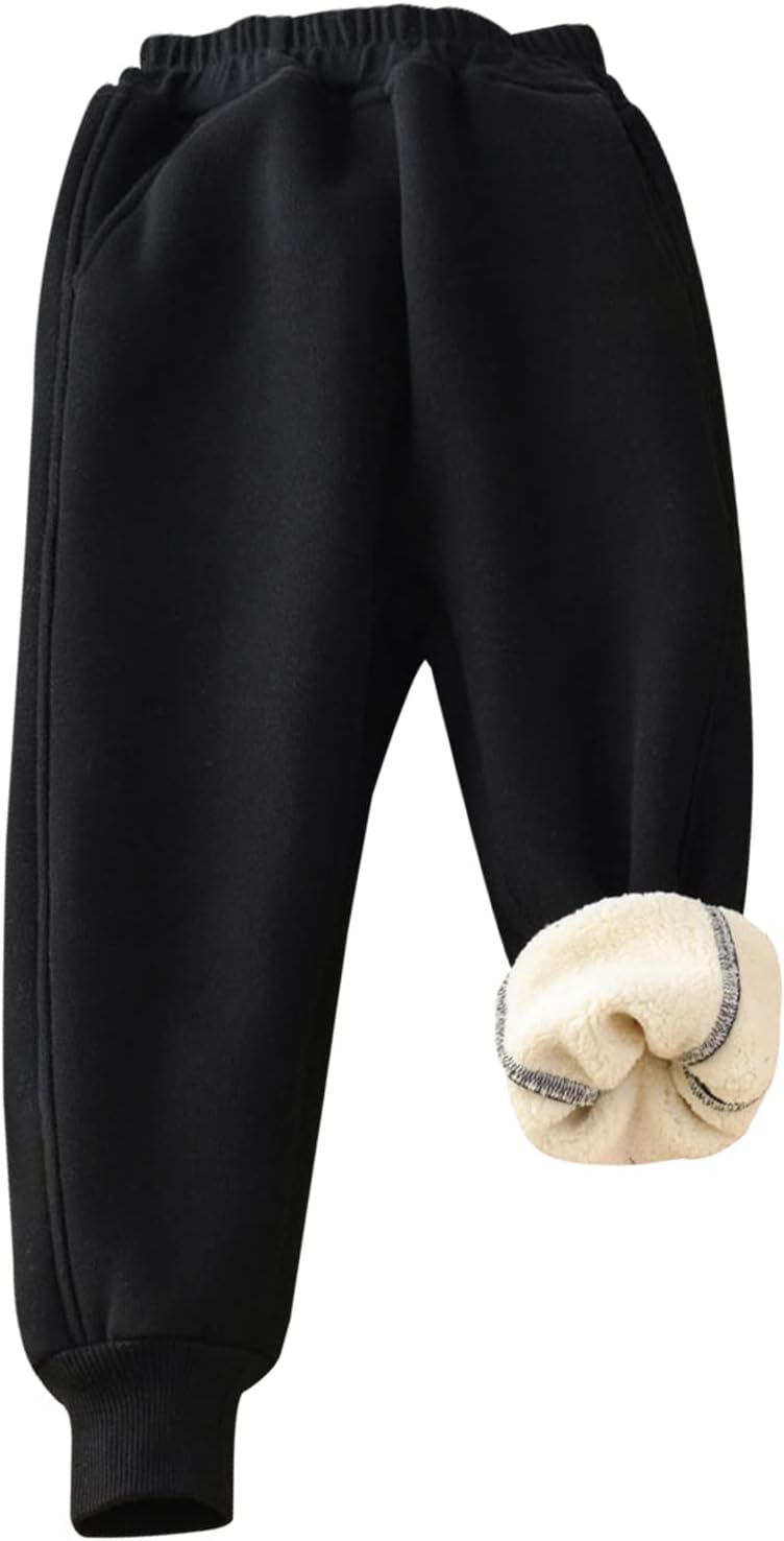 Gihuo Unisex Boys Girls Winter Warm Sherpa Lined Sweatpants Jogger Gihuo Unisex Boys Girls Winter Warm Sherpa Lined Sweatpants Jogger