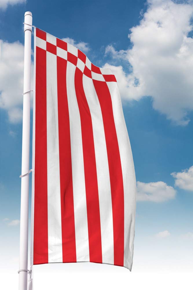 Deitert Bundesland-Flagge Bremen – 120x300 cm Bremen Fahne ohne Wappen im Hochformat, Hissfahne aus reißfestem Polyester