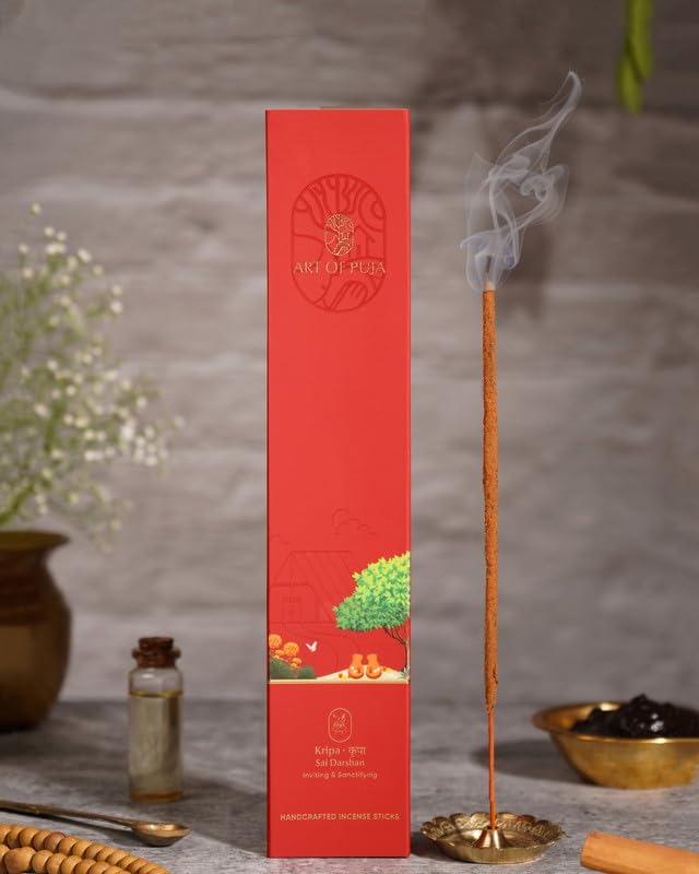 Flora Sai Darshan Handcrafted Incense Sticks | Best Agarbatti for Puja | Natural & Long-Lasting Fragrance | Pack of 30 Sticks | Free Ceramic Holder Inside