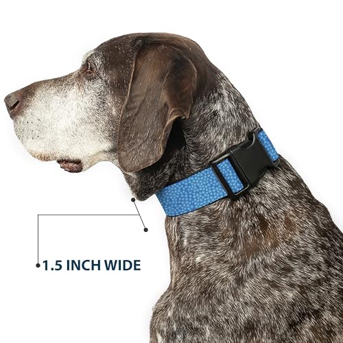 Collier pour chien Petites Fleurs Bleu Blanc réglable 9-38cm - 8