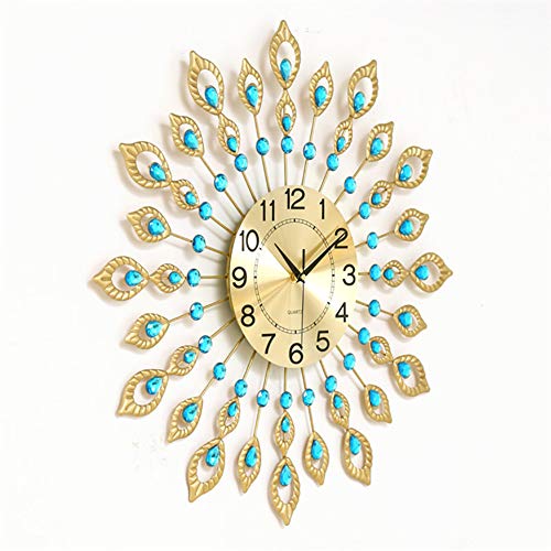 Peacock Large 24Inch Quartz Clock,Decorative Clock 3D Frameless Silent Wall Clock Murder Luxury For Living Room-A Diameter60Cm(24Inch) #TOP1