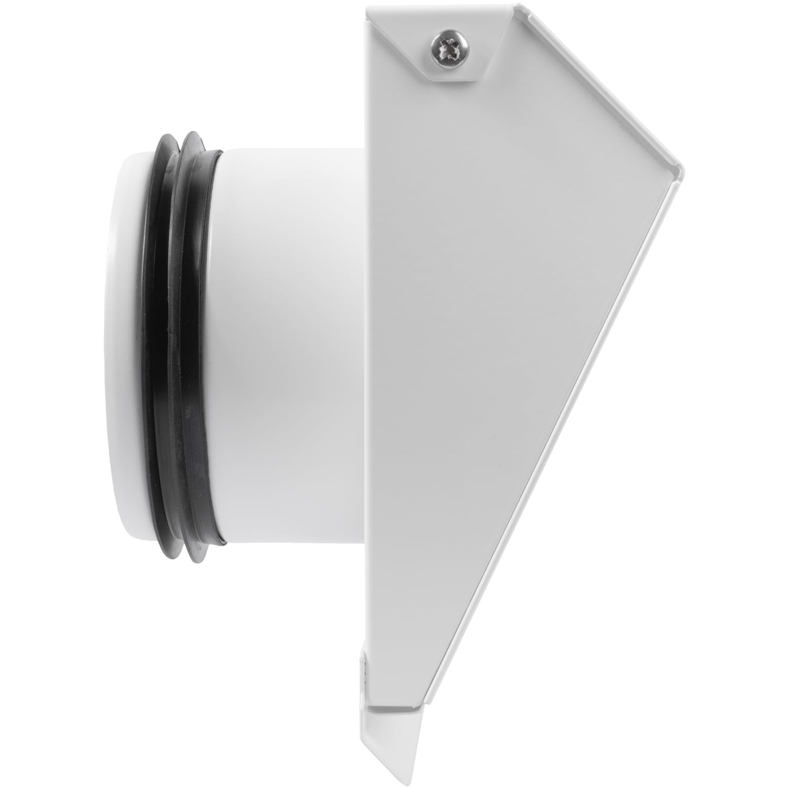 Vent Systems Griglia di ventilazione di scarico da 100 mm con guarnizione in gomma – Cappa per tubo bianco con copertura per esterni – Canale o superficie di montaggio – Griglia di protezione dalle