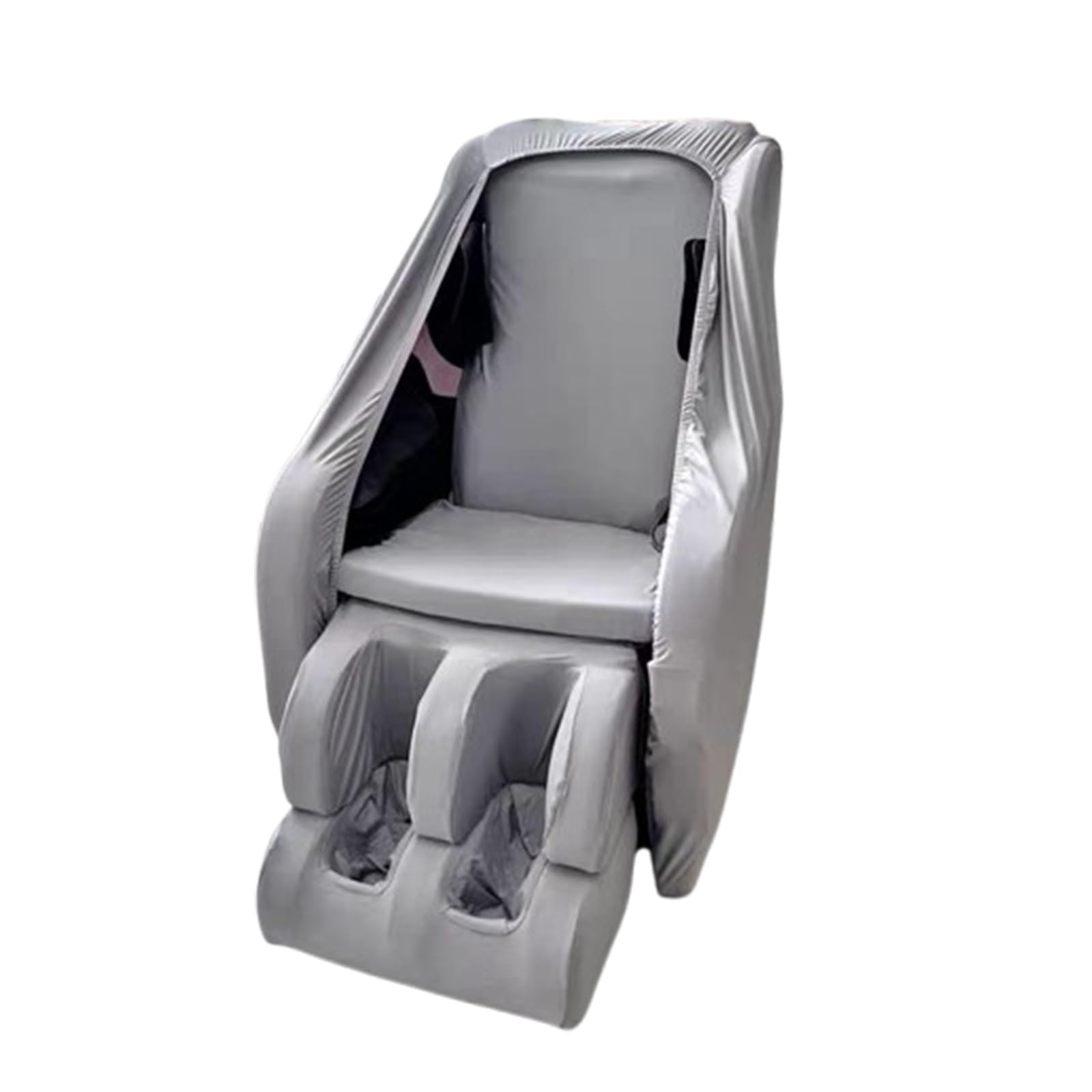 MKKBOB Full Body Massage Chair Cover Fitted,Main Body + Foot Cover + Outer Cover, Portable Massage Chair Cover Zero Gravity Shiatsu Massage Chair Protector Covers(Gray,Patch Style)