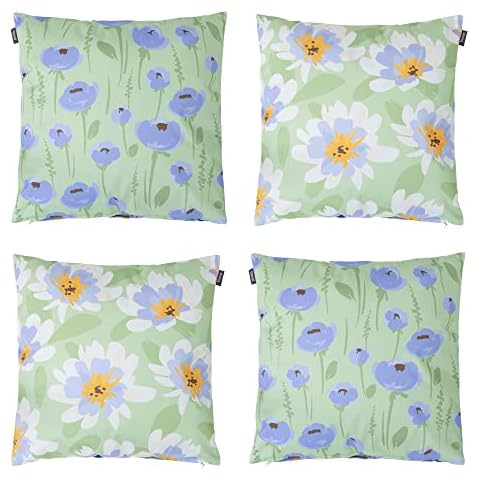 Bean Bag Bazaar Floral Outdoor Cushions Set of 4 Cover