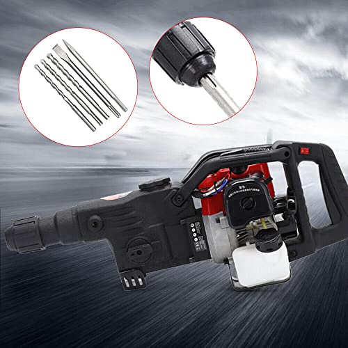 Professional Schlaghammer, 3 In 1 Multifunktions Benzin Abbruchhammer Stemmhammer Meißelhammer 2 Stroke 32.7CC Bohrhammer Spitzmeißel für Beton Ziegeln – Bild 5