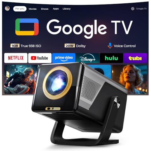 Google TV-Licensed Projector 4K Support, 938 ISO, AI Calibration, 20W Dolby - image 1