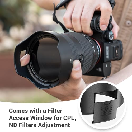 Image of JJC ALC-SH182 Lens Hood Shade for Sony FE 28-70mm f /2 GM Lens (SEL2870GM) | Bayonet, Reversible, No Vignetting, Replace Sony ALC-SH182 Lense Hood, Allow to Attach 86mm Filter & Lens Cap, No Vignetting
