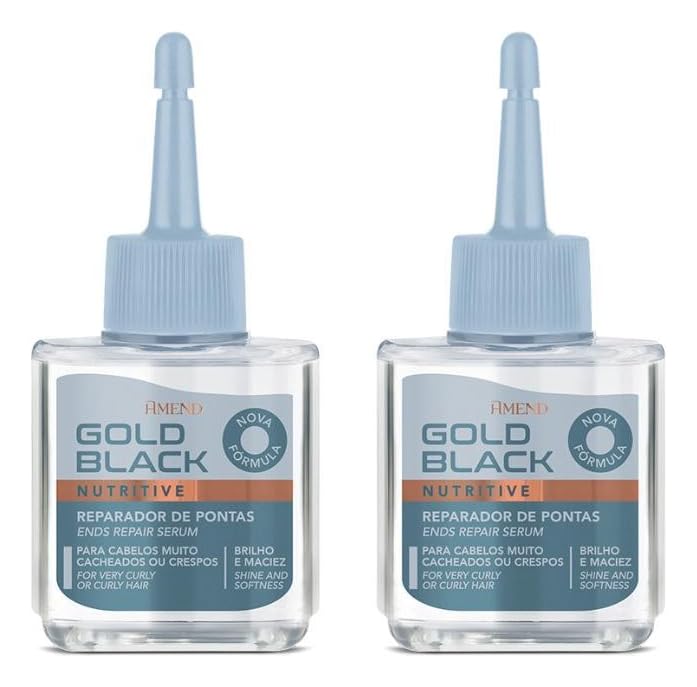 Kit Reparador De Pontas Amend Gold Black 2x30ml