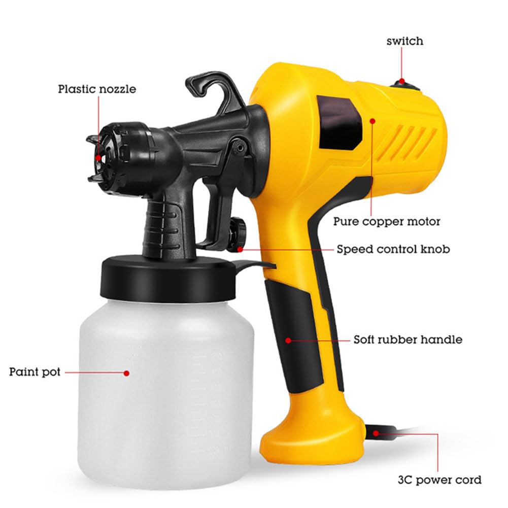 Pistola pulverizadora de chocolate de 500 W, el mejor kit de decoración de pasteles, máquina eléctrica de chorro de arena para postres con 3 patrones para una decoración perfecta de pasteles y
