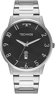 Relógio technos masculino ref: gm10yq/1p slim prateado