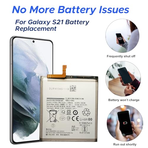 Image of GREEN FUSION for Galaxy S21 5G SM-G991 Series Cellphone Replacement Battery Kit EB-BG991ABY, Includes Repair Tools
