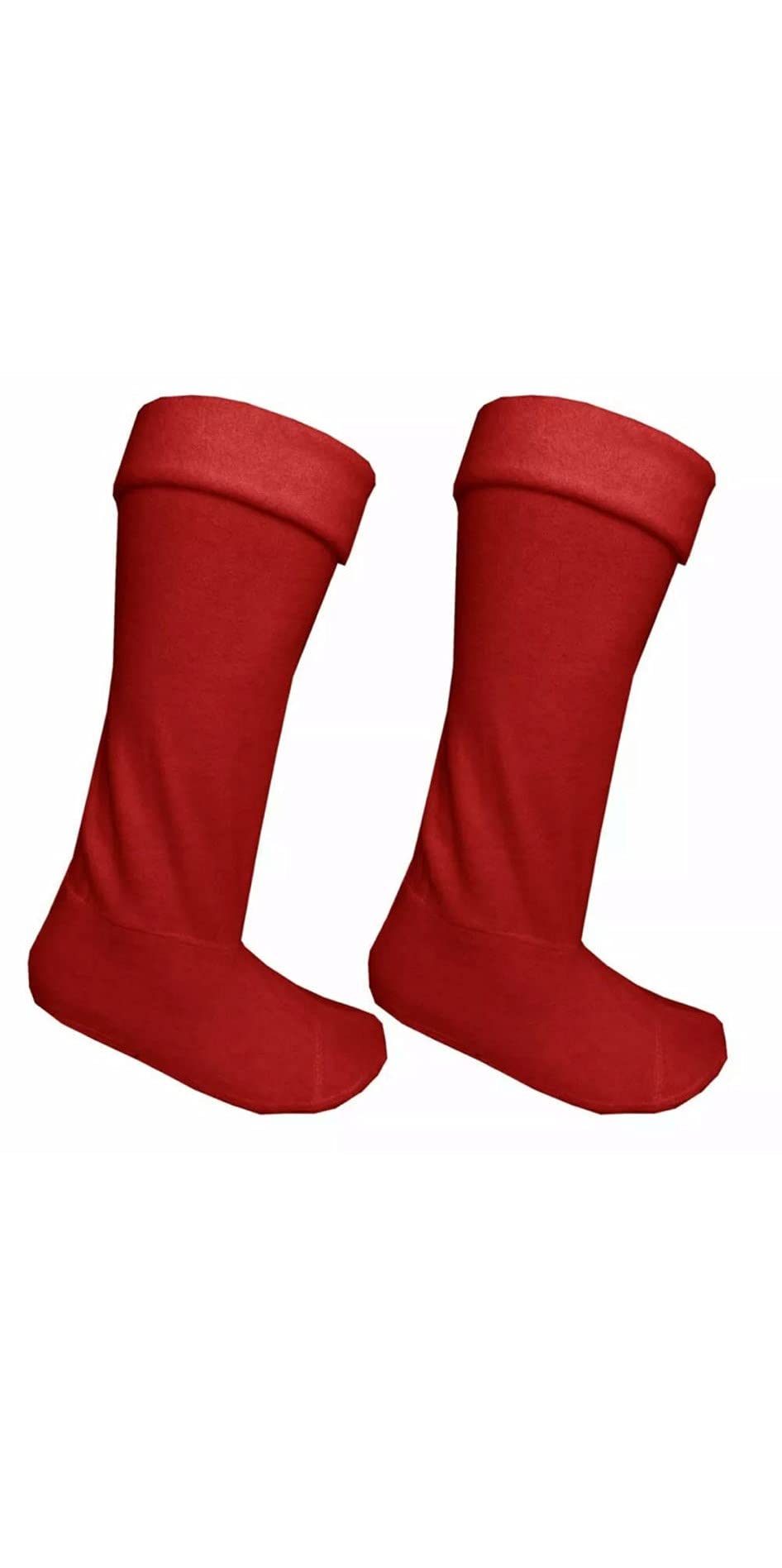 Xpress Women's Red Wellie Socks Fleece Wellington Warm Boot Socks Size 4-7 (Red)