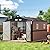 Panovue 10X12X7.5 FT Outdoor Metal Storage Shed with Lockable Doors & 2 Windows, Storage Shed Large for Patio Storage, Garbage Can, Chicken Coop(Wood Panels & Frame Floor Not Included)