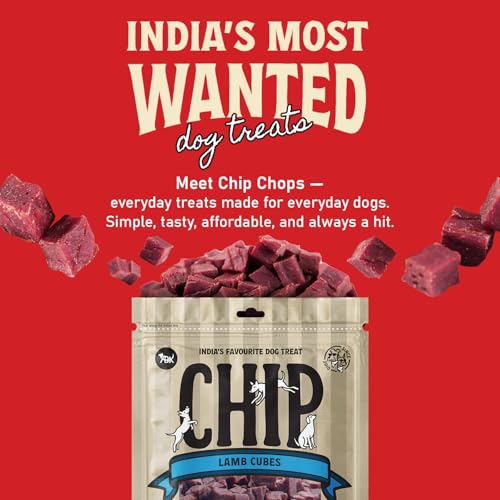 Image of Chip Chops Dog Treat, 70g, Tasty & Nutritious Dog Snack (Lamb Cubes, Pack of 1)