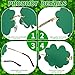 Hoplito St. Patrick's Day Irish Shamrock Sunglasses for Women Men Green Fashion Costume Party Decorations Accessories (Four-leaf Clover)