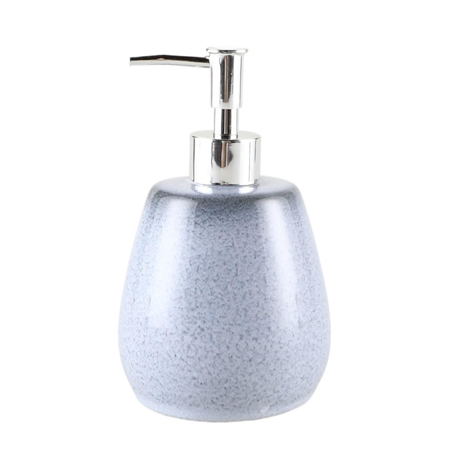 Cyairong-22 One Color Soap Dispenser 520Ml Ceramic Soap Dispenser Gray And White Kiln-Formed Dish For Bathroom, Kitchen