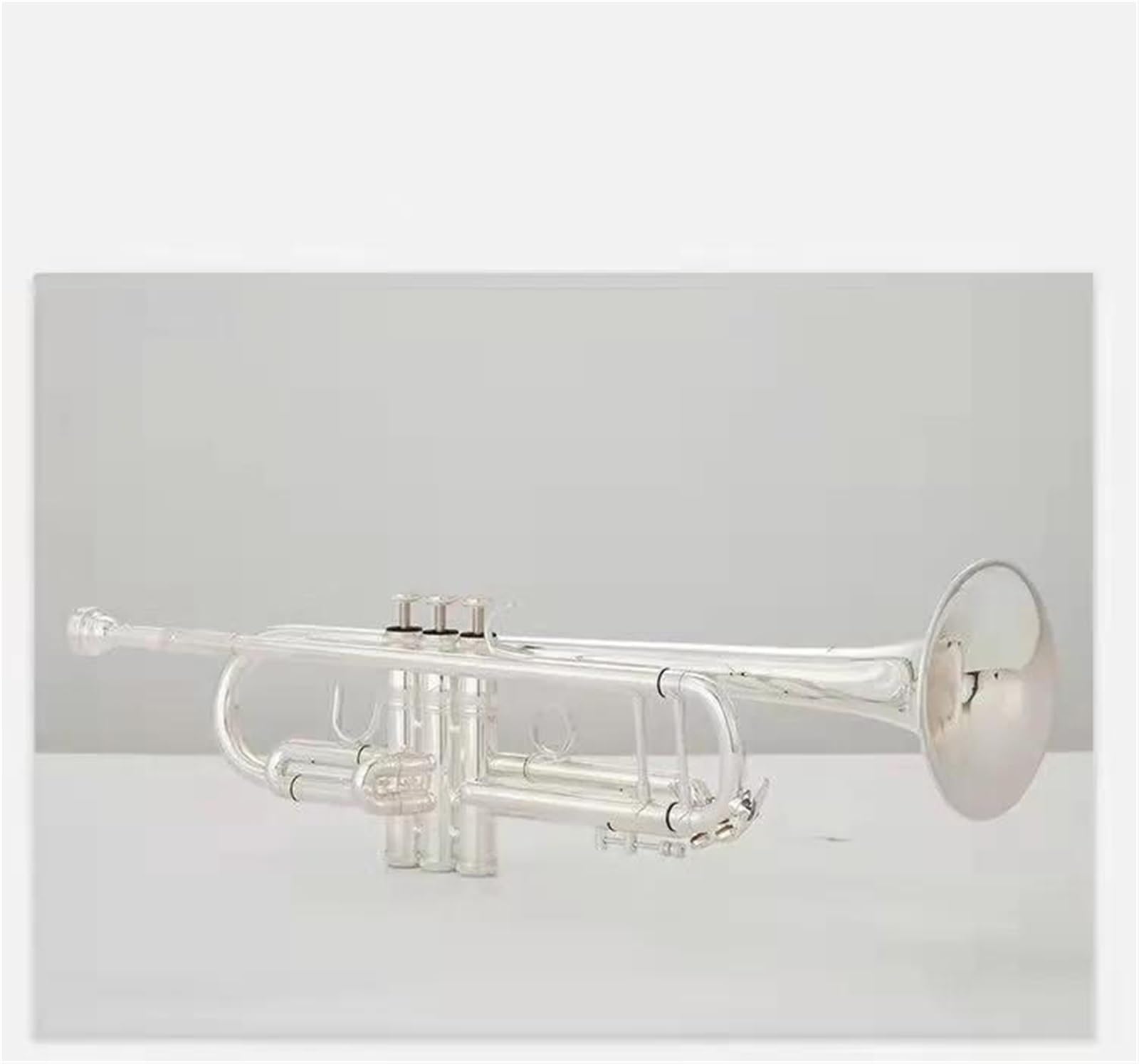 Zestaw instrumentów dętych blaszanych trąbka Bb Mosiądz Srebrzony Profesjonalny Instrument Trąbkowy Ze Skórzanym Etui