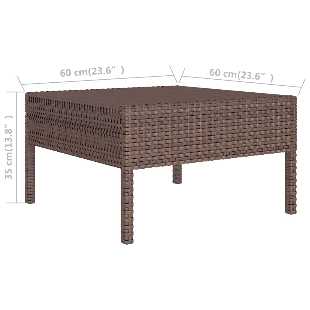 vidaXL Divani da Giardino Set 3pz con Cuscini Salotto Sofà Dormeuse Canapè Ottomana Divanetti Poltrone Sedute Arredo in Polyrattan Marrone