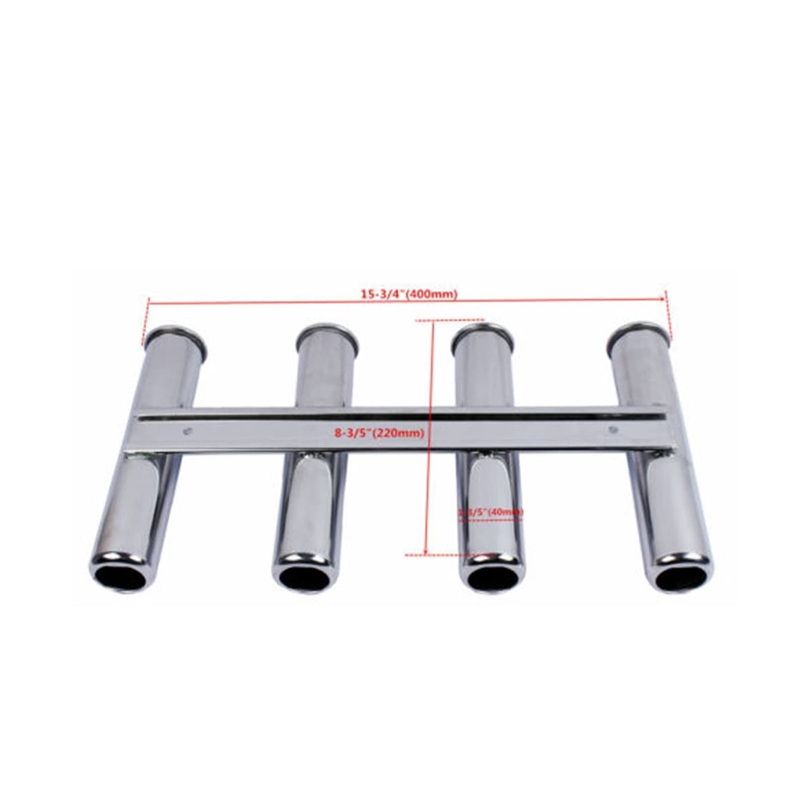 Portacanne da barca 4 porta asta del tubo triplo in acciaio inox verticale multiuso for la canna da pesca in acciaio da pesca in stile appeso a muro for yacht for barche