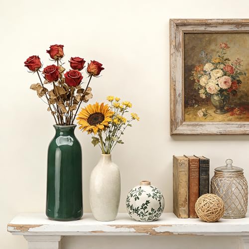 Brajttt Ceramic Vase Set of 6,Flower Vases,Small Vases for Pampas Grass