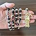 Bovemee Santa Muerte Necklace Rosaries Beads Holy Death's Necklace Blessing Crafted Rosario de la santa muerte Prayer Gift For Men and Women (Black)