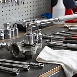 1/2 to 3/8 Ratchet Adapter, Socket Converter Head for Garage Workshop Repair Tools