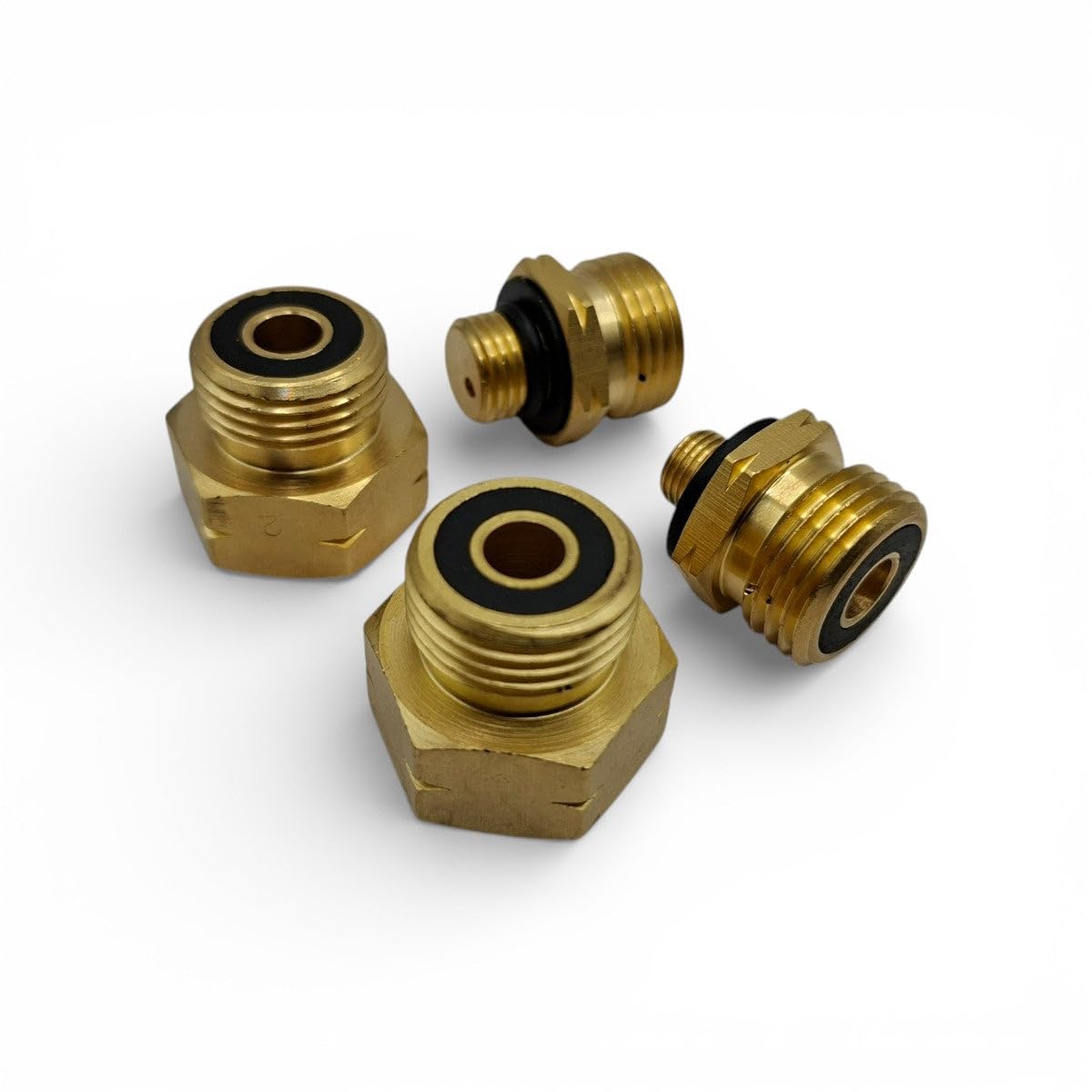 Set di adattatori per bombole di gas GPL (4 pezzi) con custodia – adattatori europei di riempimento per regolatore di pressione tedesco G.12/KLF
