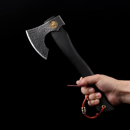 Miniatura 4 de Hachas ligeras de 12 pulgadas para acampar al aire libre para división de madera y leña, hacha de mano multiusos con funda