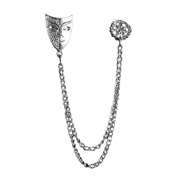 Buy Mask Men Suit Chain Brooch Fashion Statement for Wedding Tuxedo