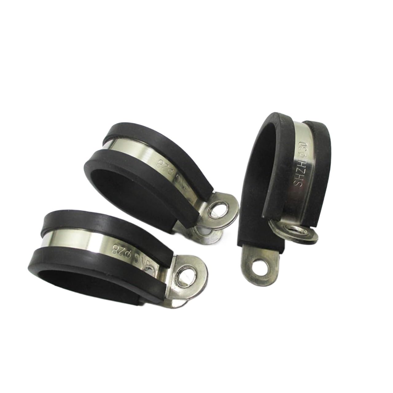Oqceha 55Mm T-Bolt Hose Clamps,Stainless Steel Jubilee Clips, Stainless Steel Rubber Lined Cable Mounting Hose Pipe Clamp (Color : )