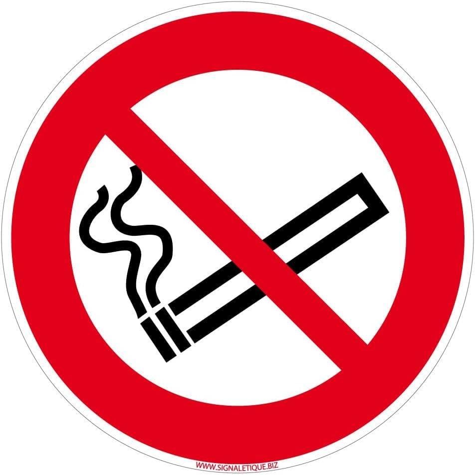 Panneau interdiction de fumer 450 mm pour stopper le tabac dans vos locaux