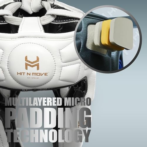 Image of HIT N MOVE Air Armor Precision Boxing Headgear - Lightweight & Protective Headgear for Men and Women in MMA, Kickboxing, Muay Thai, Training & Sparring and Combat
