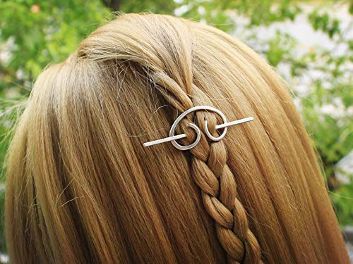Small Silver Hair Clip for Women with Hair Stick Tiny Hair Barrette Metal Hair Slide Hair Pin Handmade Hair Accessories for Women Gift image 4