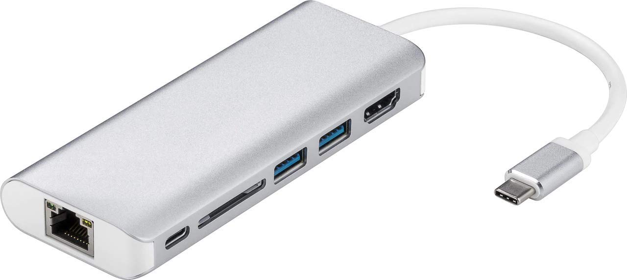 USB3.1CCOM7 carte réseau Ethernet 5000 Mbit/s - Cartes réseau (Avec fil, USB Type-C, Ethernet, 5000 Mbit/s, Argent, Blanc)