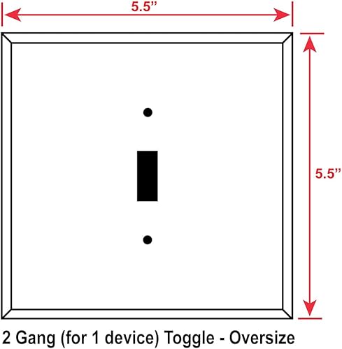 Miniatura 7 de Art Plates - Placa de interruptor de metal de gran tamaño - Placa de pared de gran tamaño - Balancín de doble banda - Decora - Cubierta de placa de