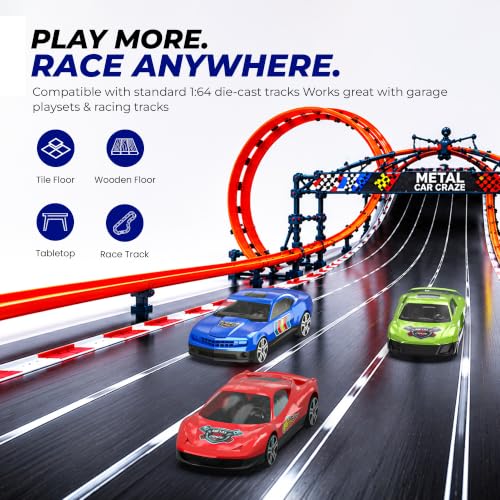 Image of Mirana Metal Car Craze for Kids | Set of 3 Diecast Metal Alloy Vehicles | 1:64 Scale Mini Racing Collection | Gift for Boys & Girls 18+ Months (Pack of 3)