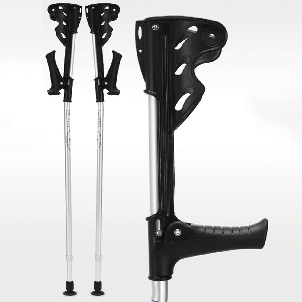 ZJIEX Stampelle Ortopediche Regolabili per Adulto, Leggere Bastone da Passeggio, Stampelle Mediche in Alluminio A Passeggiata (Size : A Pair)