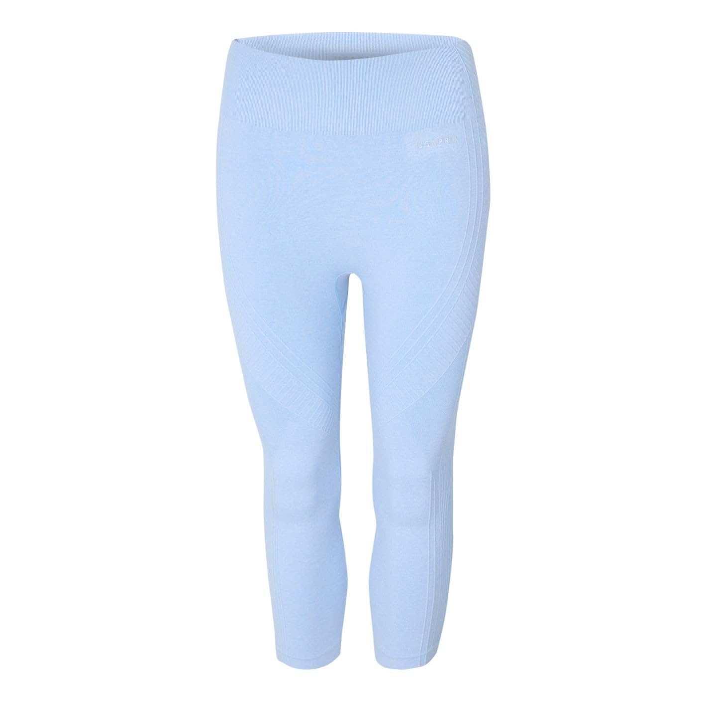 Usa Pro Women's Seamless Capri Cropped Leggings - Brunera Blue - 12 (40)