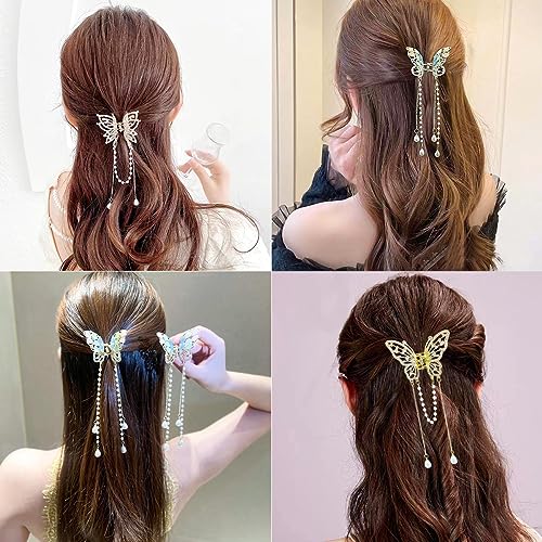 3 piezas de pinzas mariposa para cabello miniatura 7