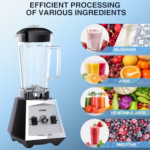 FIMEI Blender Smoothie 1500W, Blender Mixeur avec pichet 2L sans BPA, mixeur haute vitesse, Mixeur Smoothie Pour Glace Pilée, Shakes, Glace Pilée, Smoothie Fruit Surgeles – Image 4