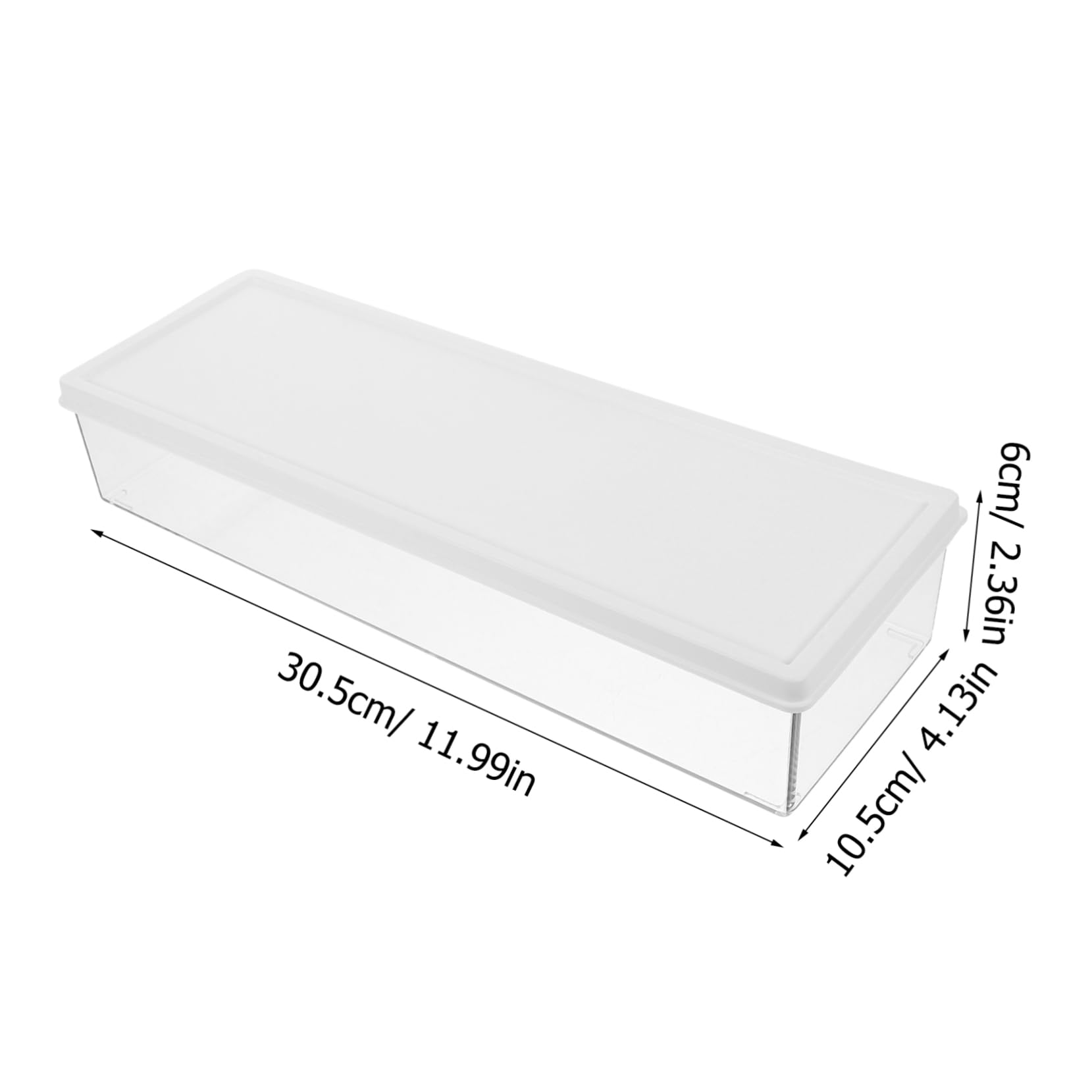 OUNONA Caja de Conservación para Refrigerador de 2 Piezas Diseño Elegante, Material Pe y As, Superficie Lisa para Almacenamiento de Pasta y Frutas en Ambiente Hogareño