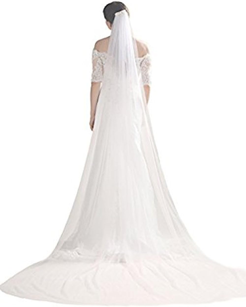 Yean Wedding Veil Bridal Cathedral Veil Chapel Veil with Comb (118