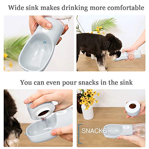 MAOCG Dog Water Bottle for Walking, Multifunctional and Portable Dog Travel Water Dispenser with Food Container… - Image 6