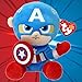 Imagen de Ty Beanie Babies Marvel Captain America Soft 15cm