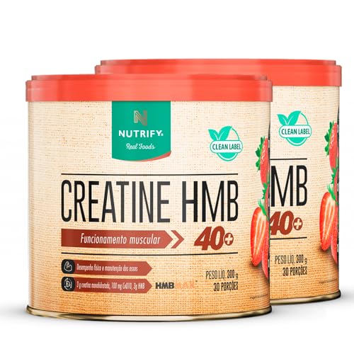 Kit 2x Nutrify Creatina com HMB 300g Sabor Morango – Suplemento A...