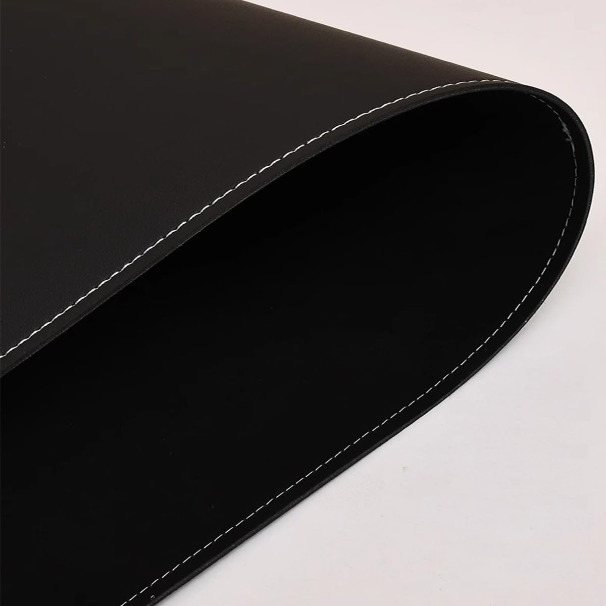 Muismat, bureaumat met randbeschermer, PU-lederen bureauonderlegger voor kantoor thuis met bevestigingslip, gladde gamingmuismat antislip schrijfblok - 100 x 50 cm-rood